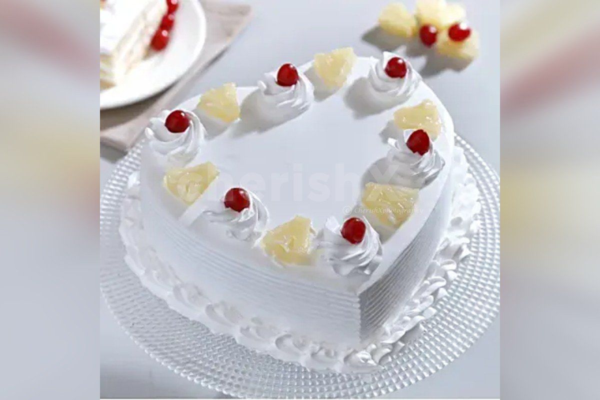 Heart Shape pineapple cake