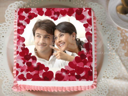 Anniversary photo cake