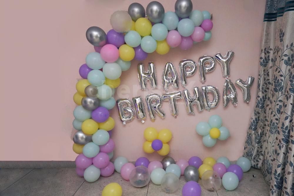 Pastel Colors Balloon Arch Decoration in Delhi NCR, Bangalore.