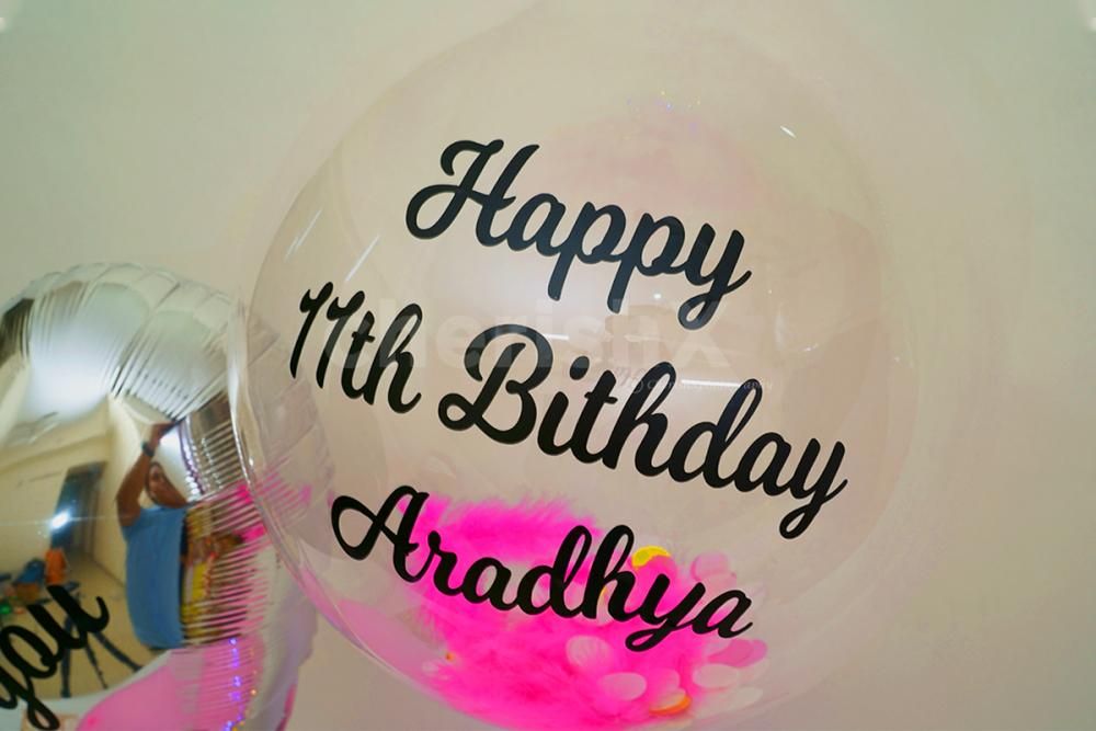 The Balloon in the bucket has customised Vinyl Prints.