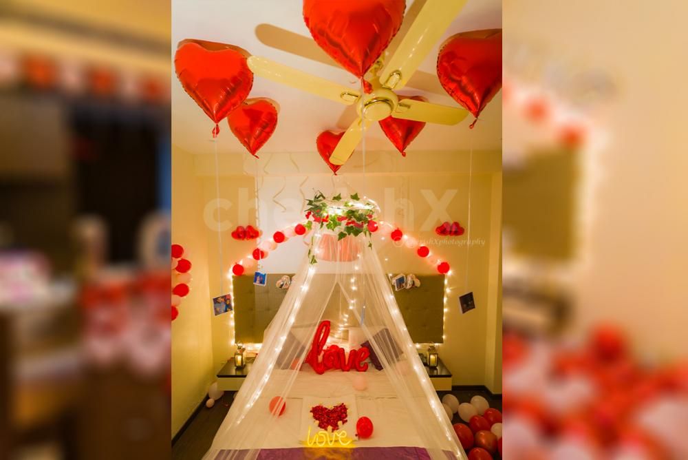 First Night Balloon Room Decoration with a Canopy