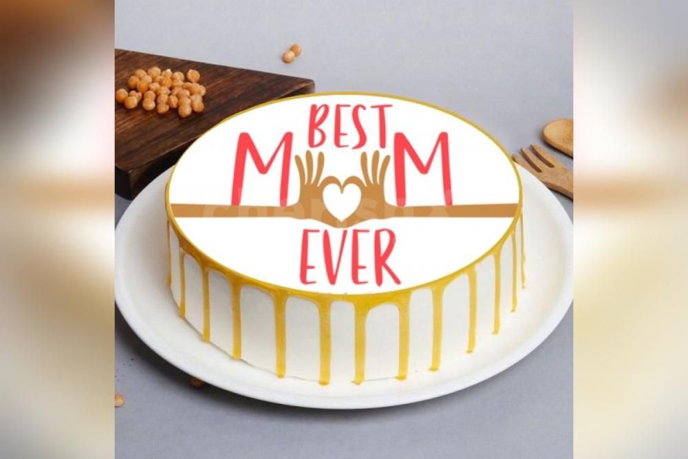 Buy Mother's Day Gifts Online or Send a delicious "Best Mom Ever" Photo Cake anywhere in Delhi, Gurgaon, Noida, NCR, Bangalore, Jaipur