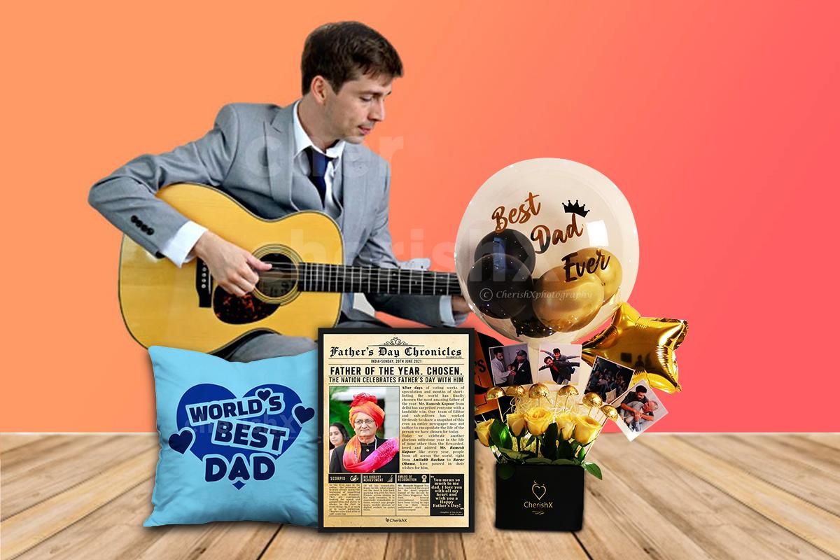 A hamper that has all the amazing father's day gifts.