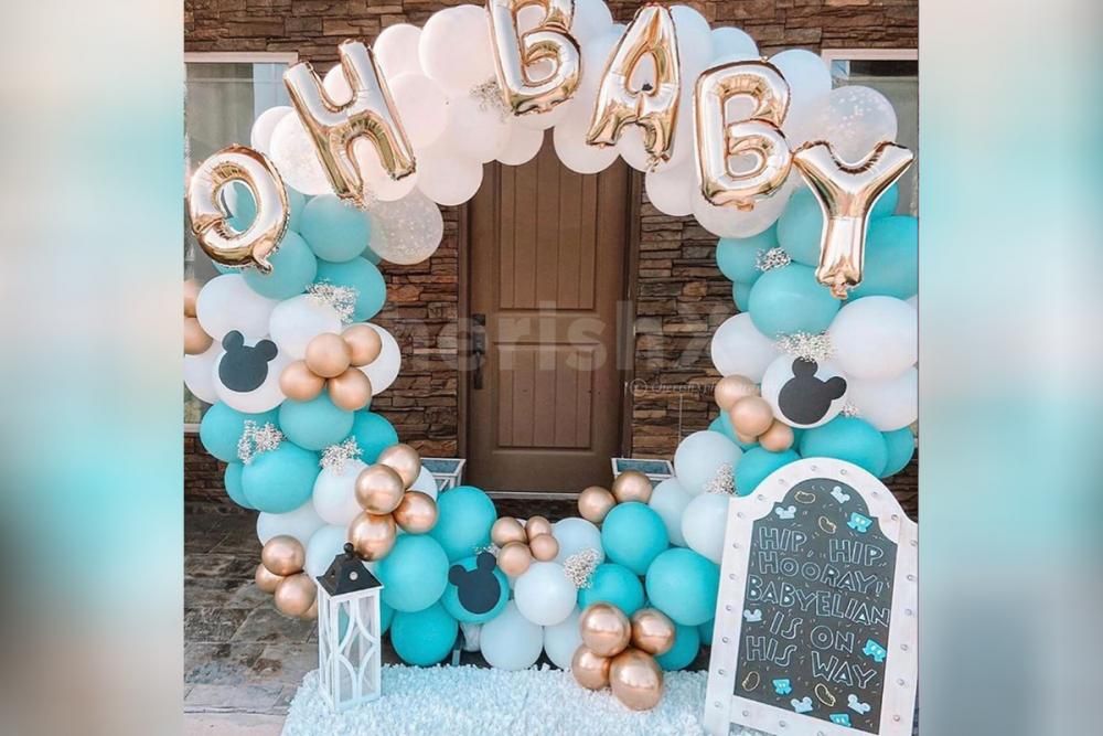 An impressive decor to celebrate baby shower.