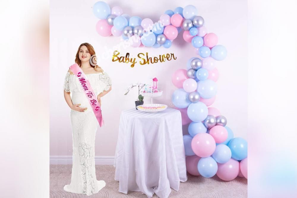Book a soothing decor for a baby shower celebration.