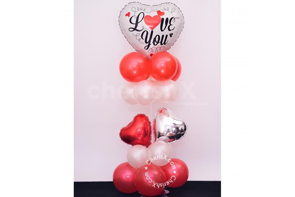 Get a beautiful Valentine's White Love Balloon Bouquet for your special one.