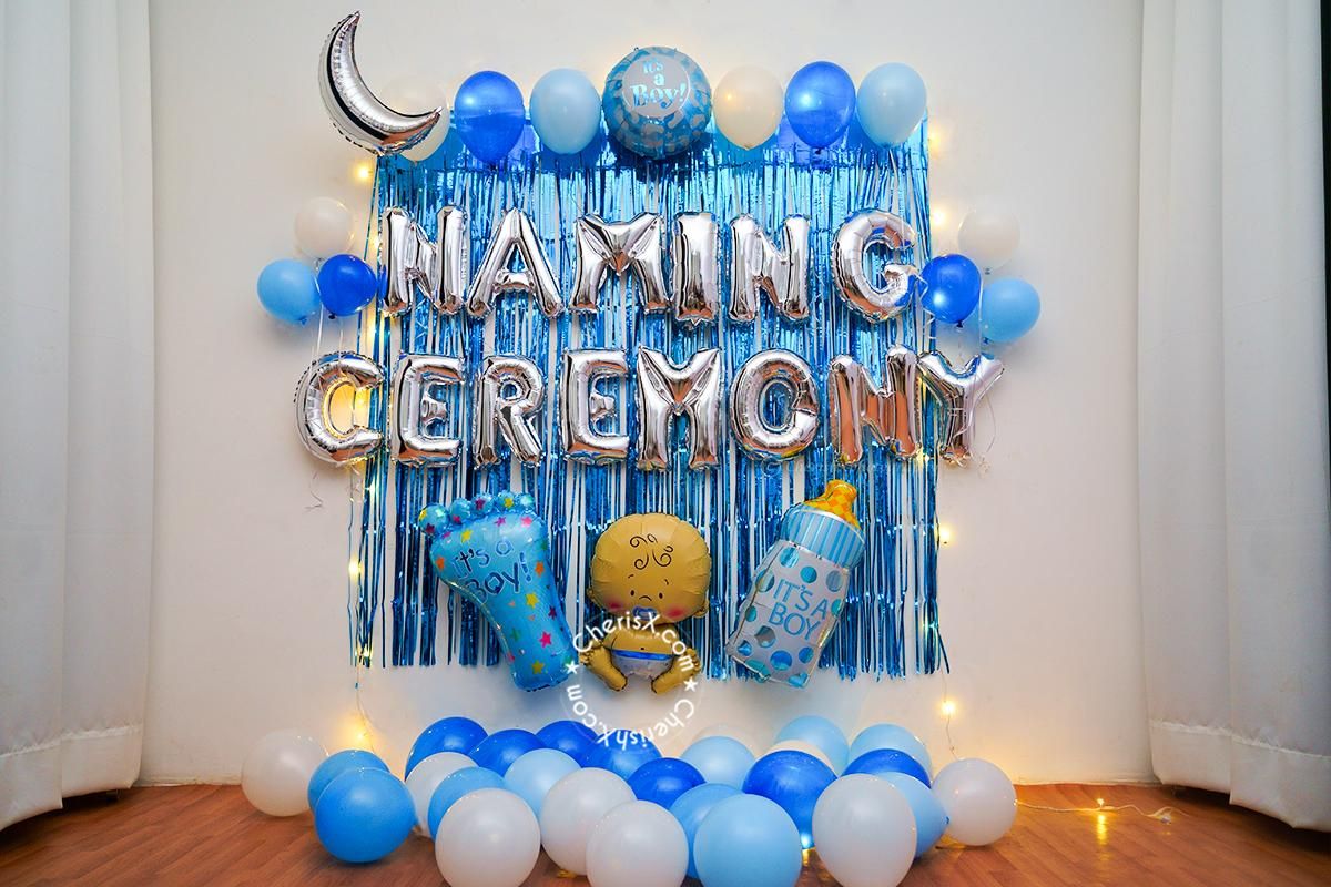 A Baby Boy Blue Themed Naming Ceremony Decoration by CherishX!