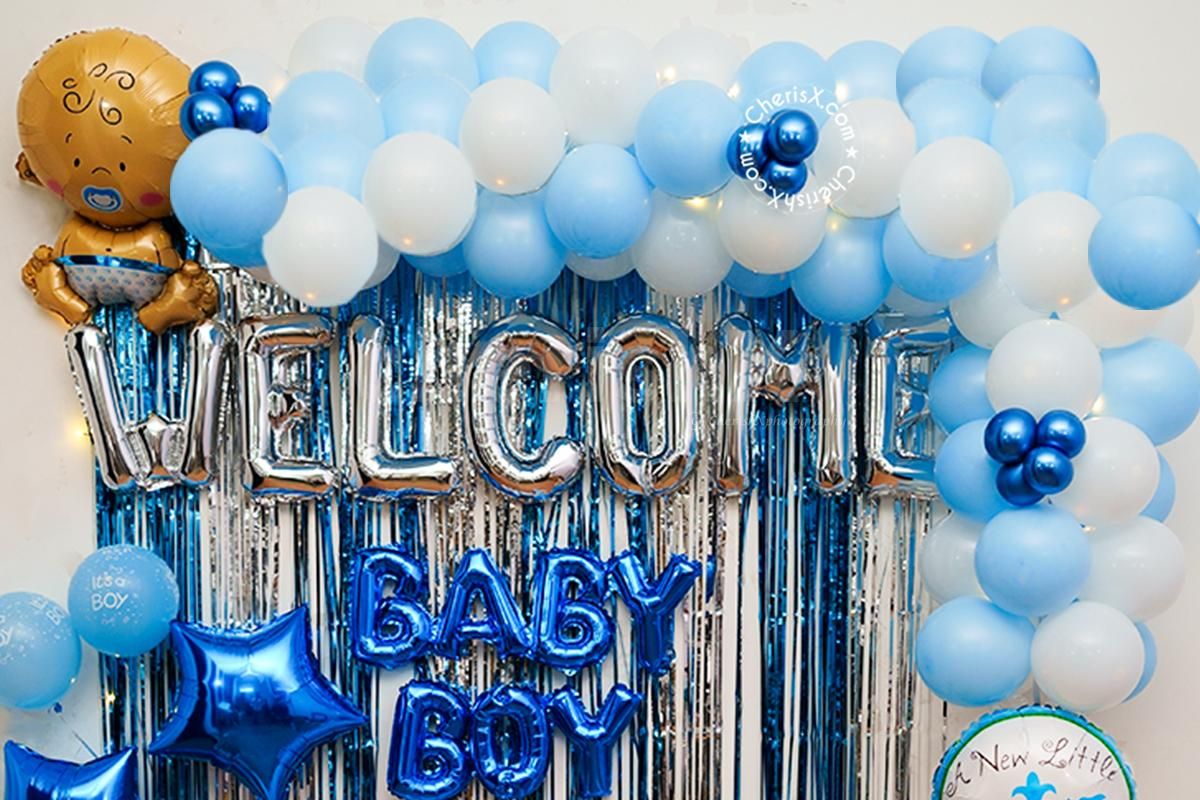 Welcome Baby Boy with a stunning welcome baby boy decoration!