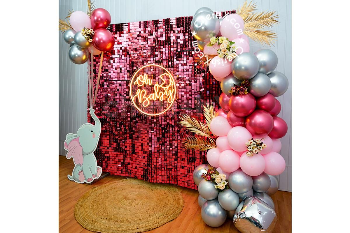 The oh baby neon light is the highlight of any party!