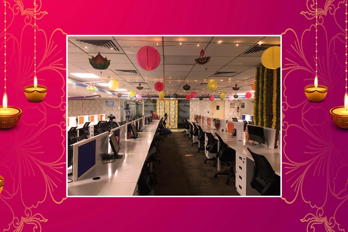 Celebrating the festival of lights with decor that brings joy to every workday.