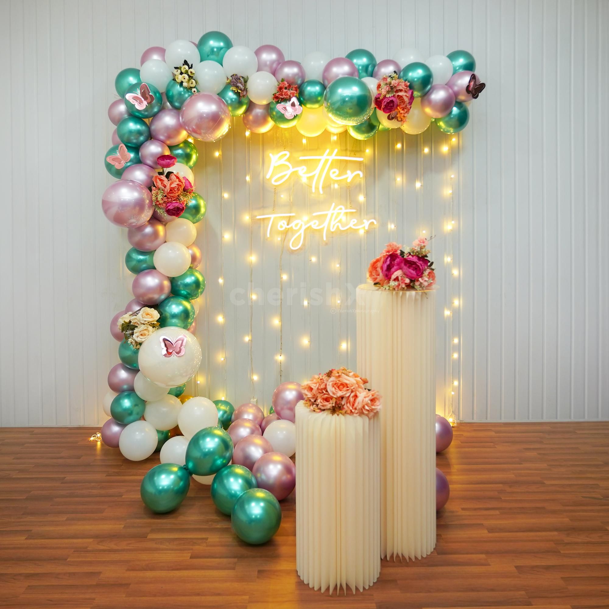 The cute butterfly cut-outs give a whimsical look to the space.