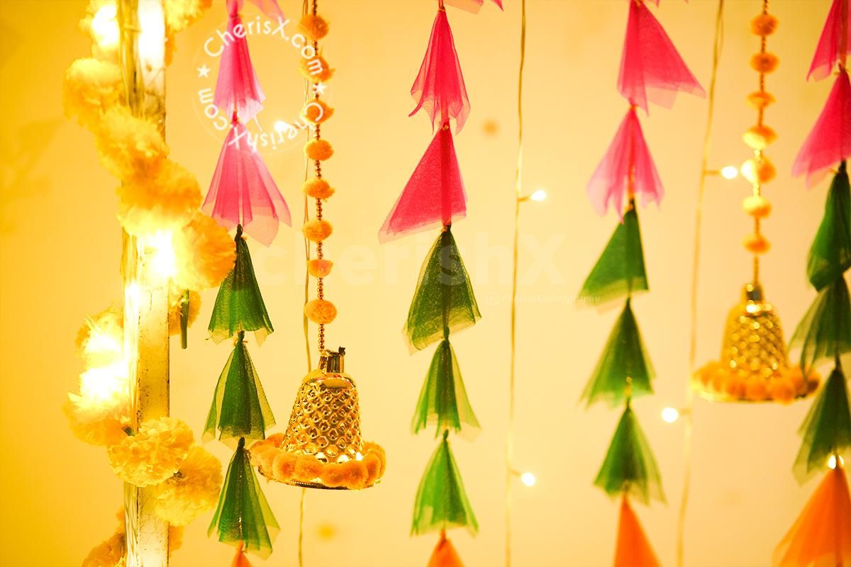 Decorative pots and radiant pixel lights enhance the vibe of our decor.