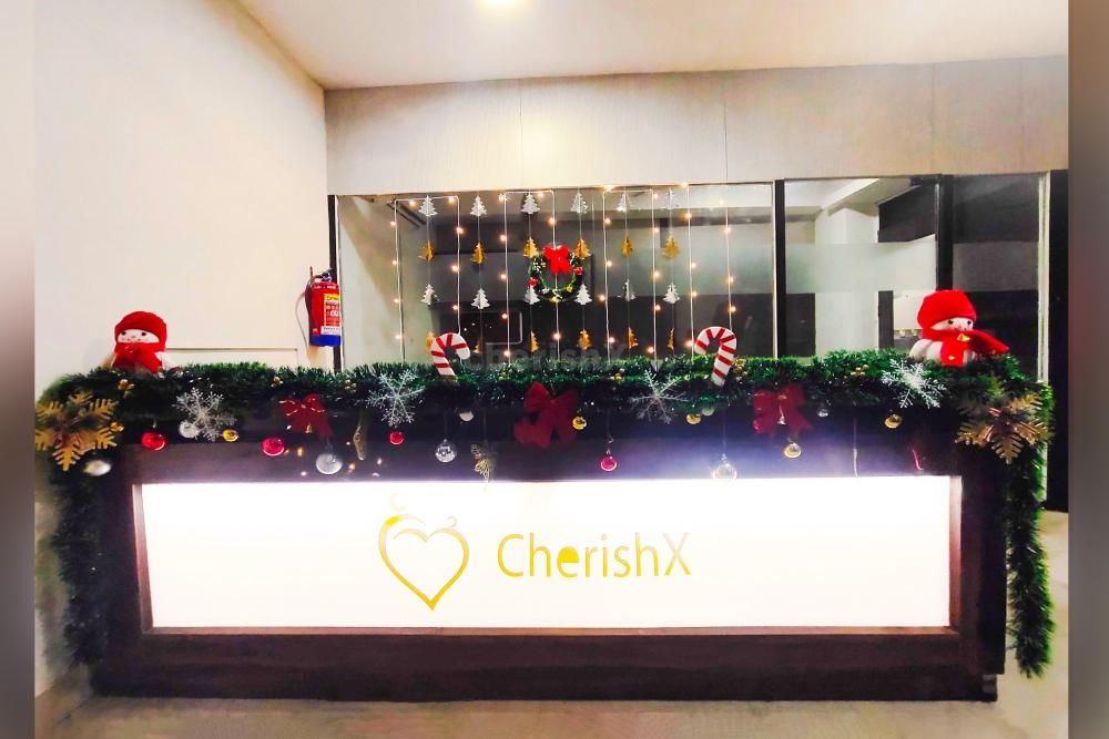 Beautiful gift boxes nestled beneath the Christmas tree add more magic to the decoration.