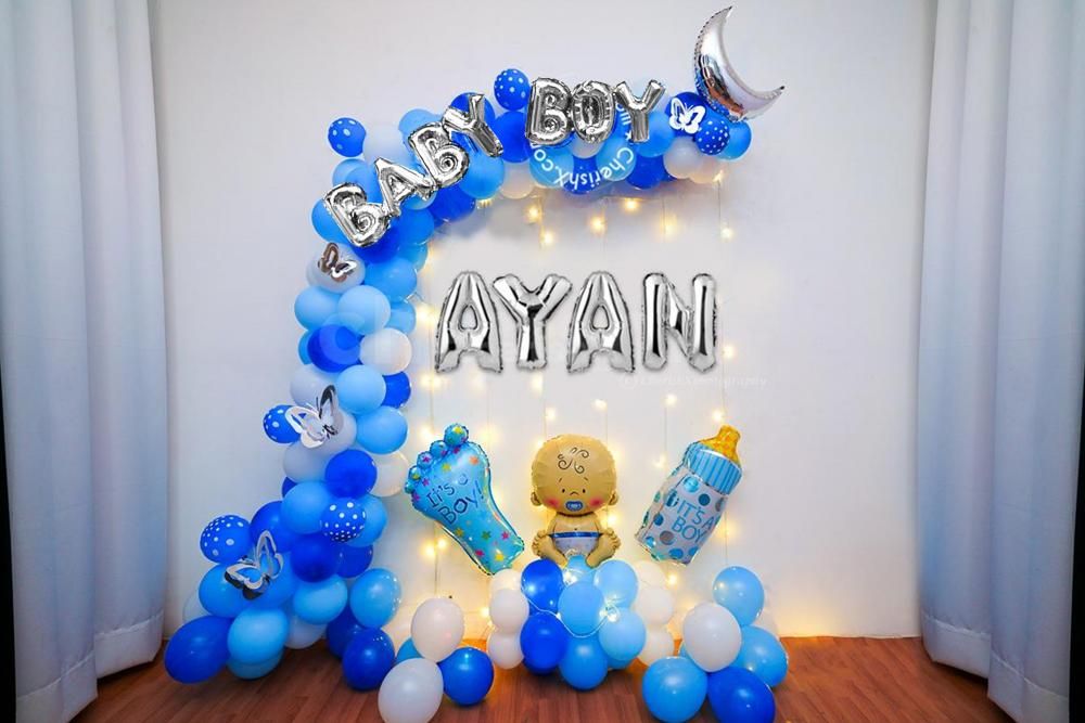 Balloon Decoration for Baby Boy's Naming Ceremony!