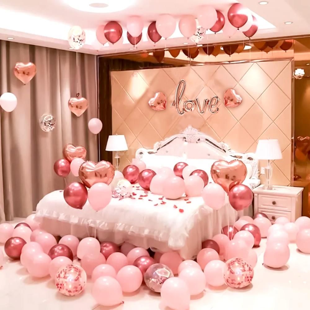 Romantic Rose Gold Love birthday Decoration