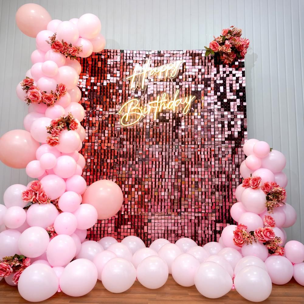 Pink And Rose Gold Birthday Decor