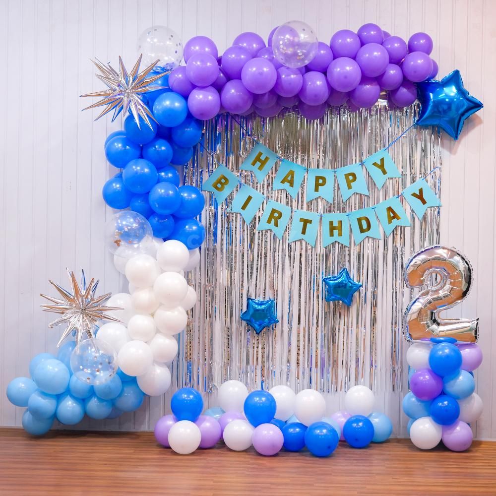 Blue Star Themed Birthday Decoration