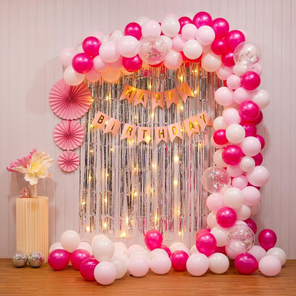 Pink and Silver Birthday Bliss Decor