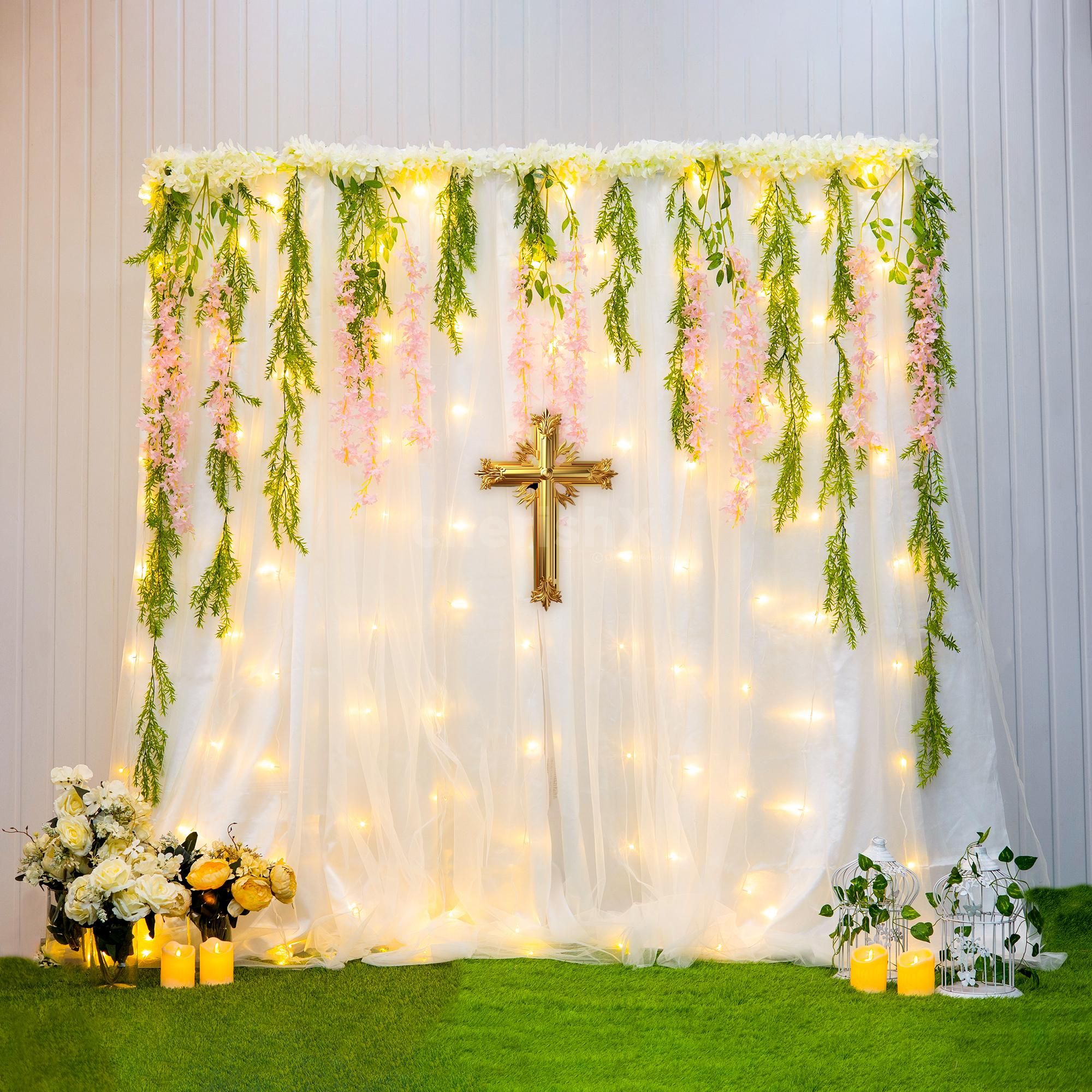 Step into the divine embrace of baptismal elegance.