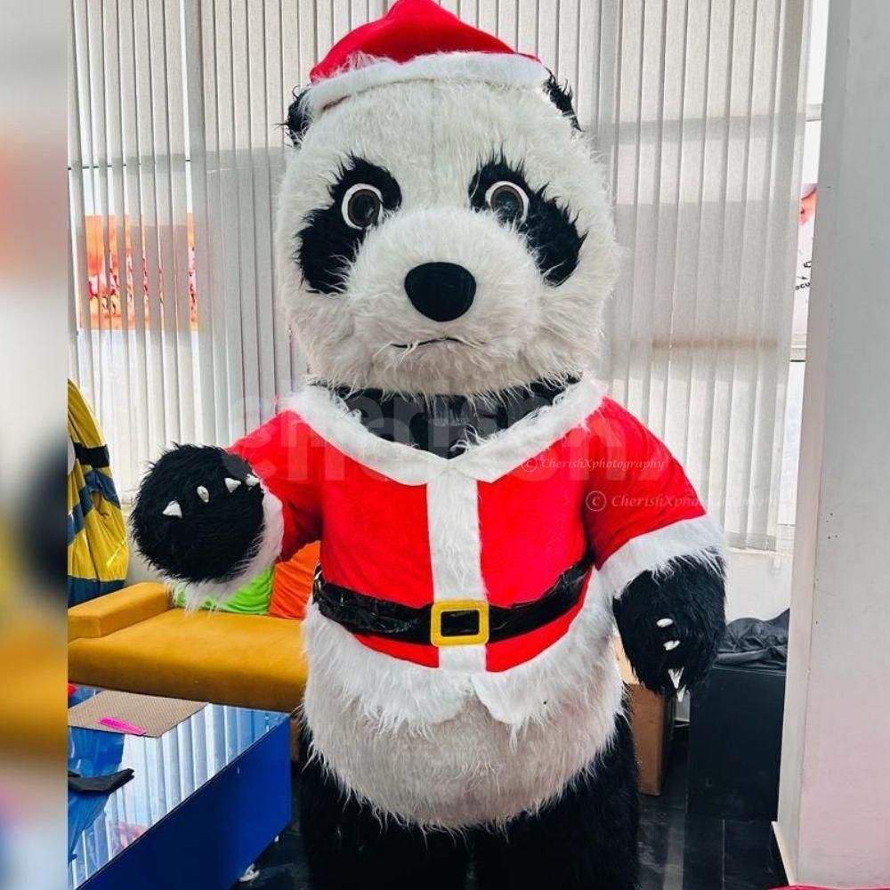 A cute live Panda character bringing fun and smiles to the birthday bash