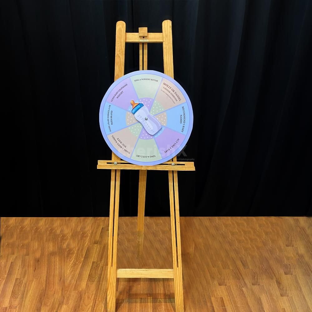 Spin the bottle baby shower game idea