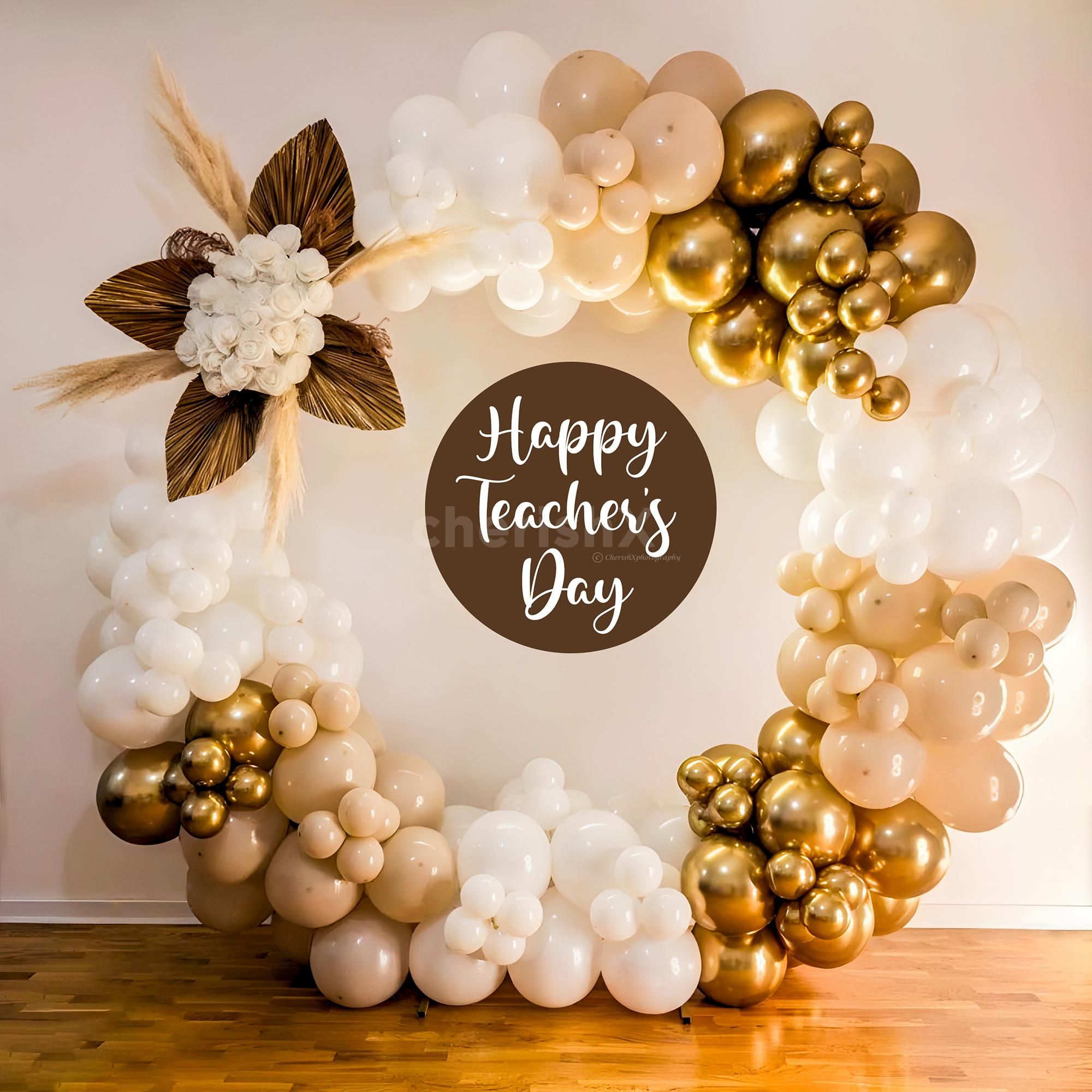 White roses here are a sign of respect and elegance for Teacher’s Day festivity