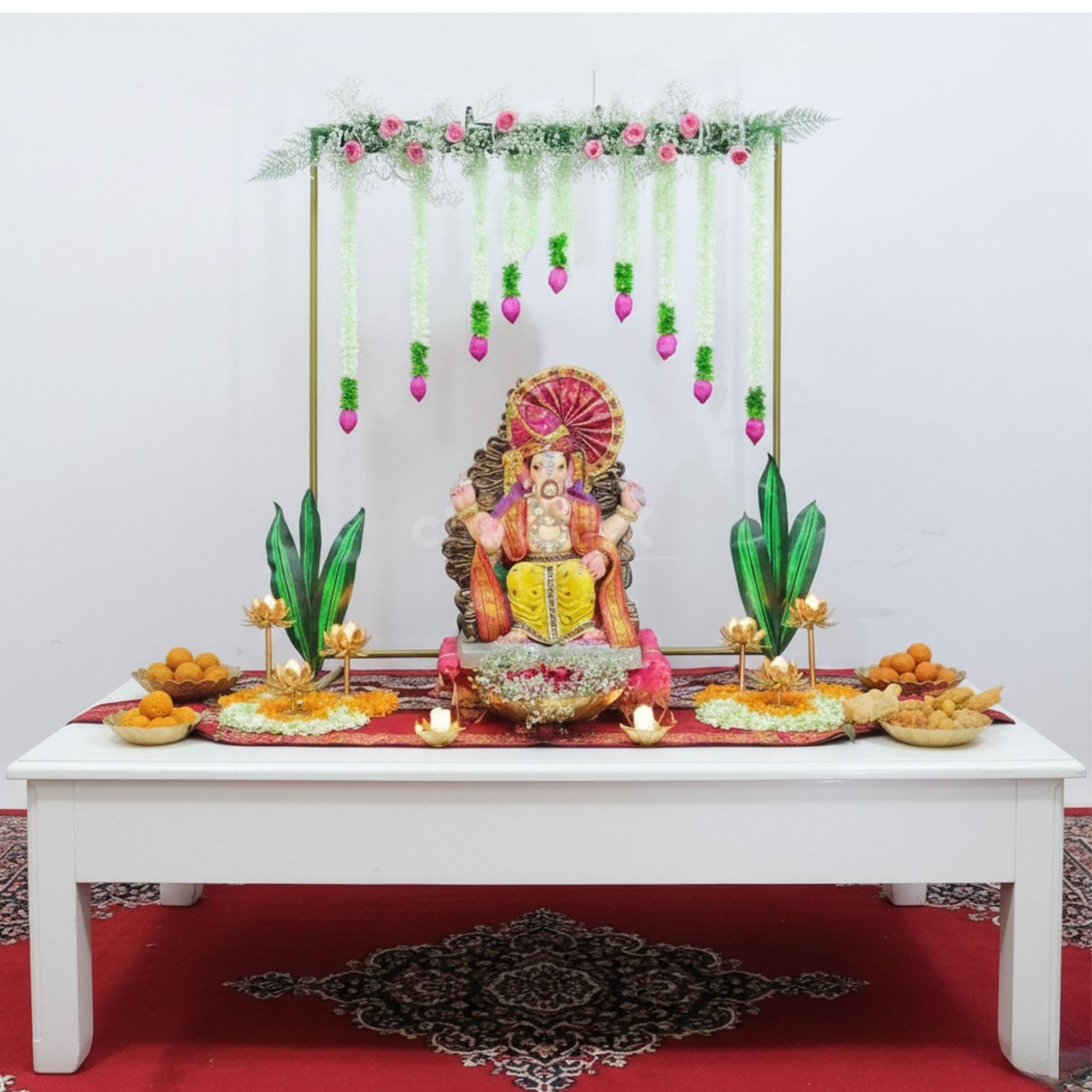 DIY Ganesh Chaturthi decoration at home