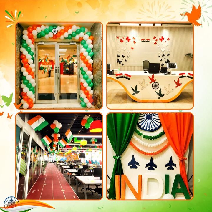 Immerse in the spirit of patriotism with tri-colour decor.