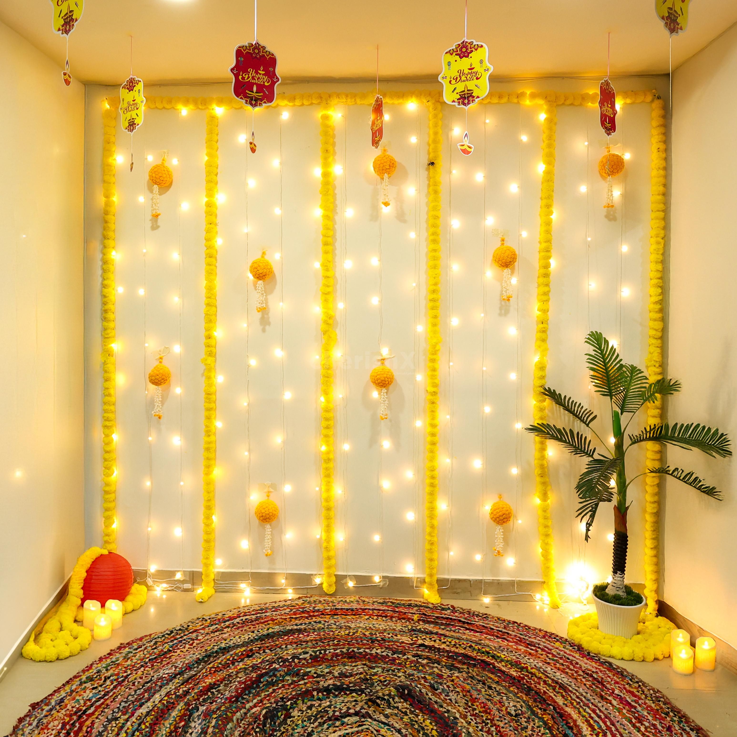 Fairy lights send warm and inviting vibes setting a tone for Diwali celebrations