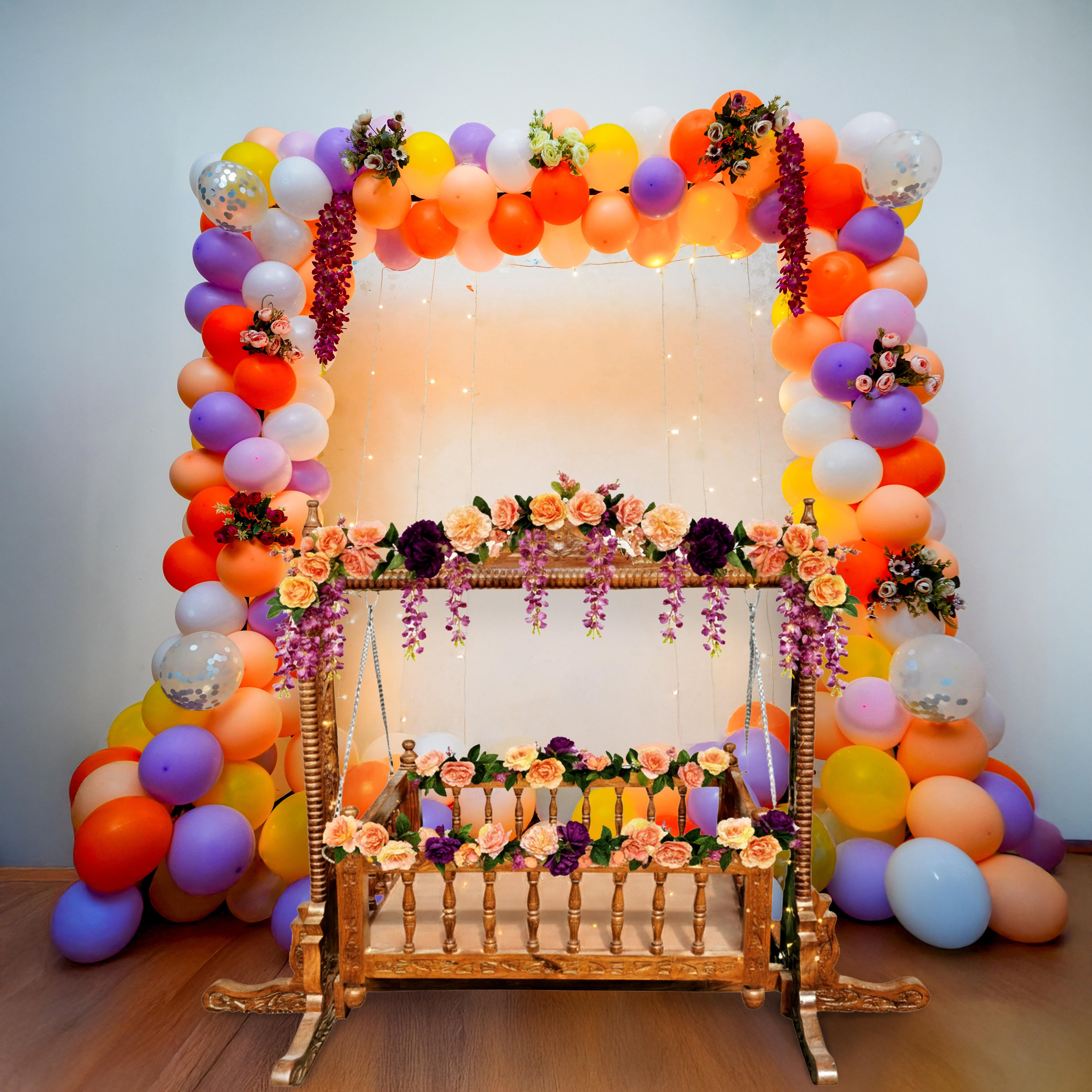 Glowing lights lightens up the love from every corner of the cradle