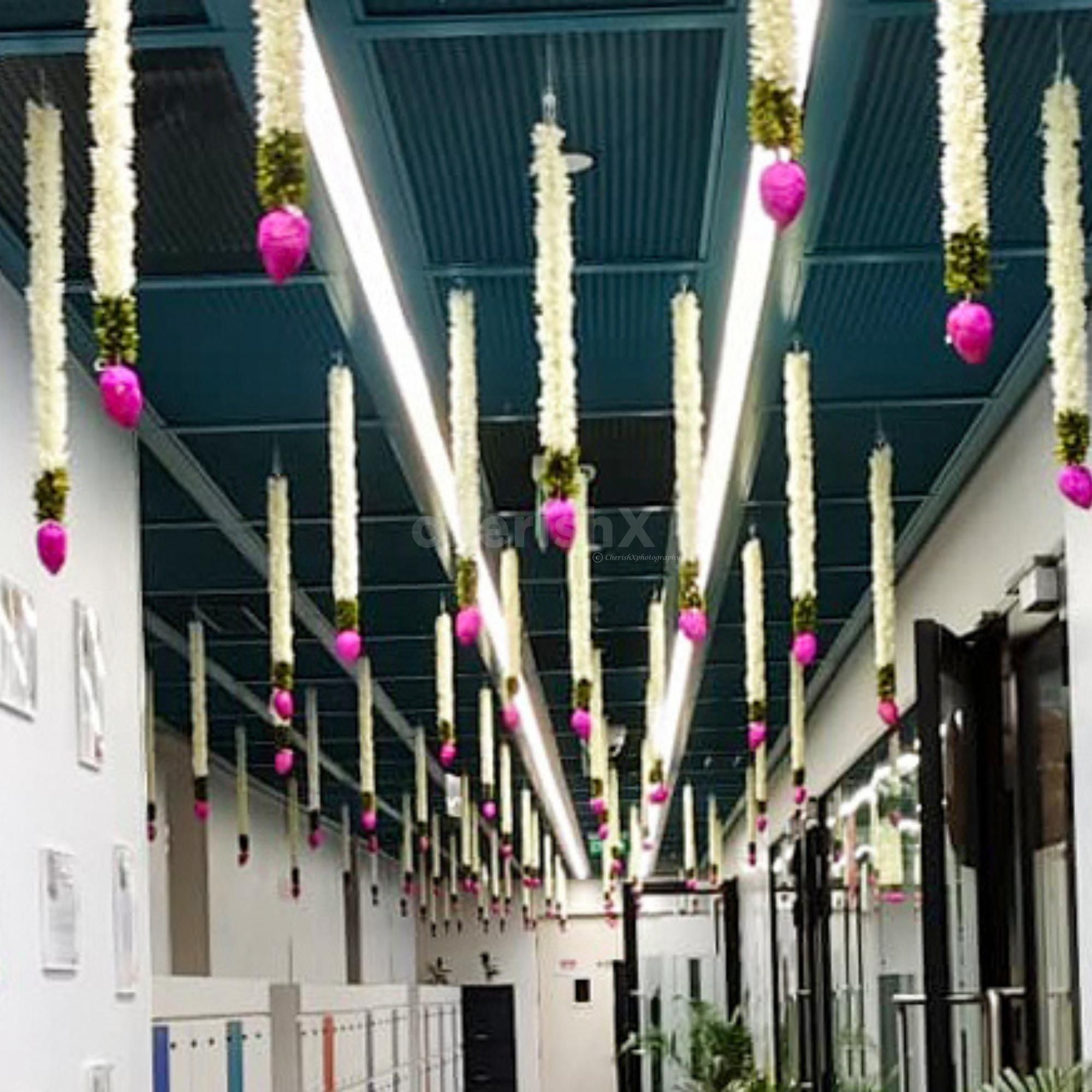 Versatile ceiling hangings are ideal for weddings, pujas, Diwali, or any festive