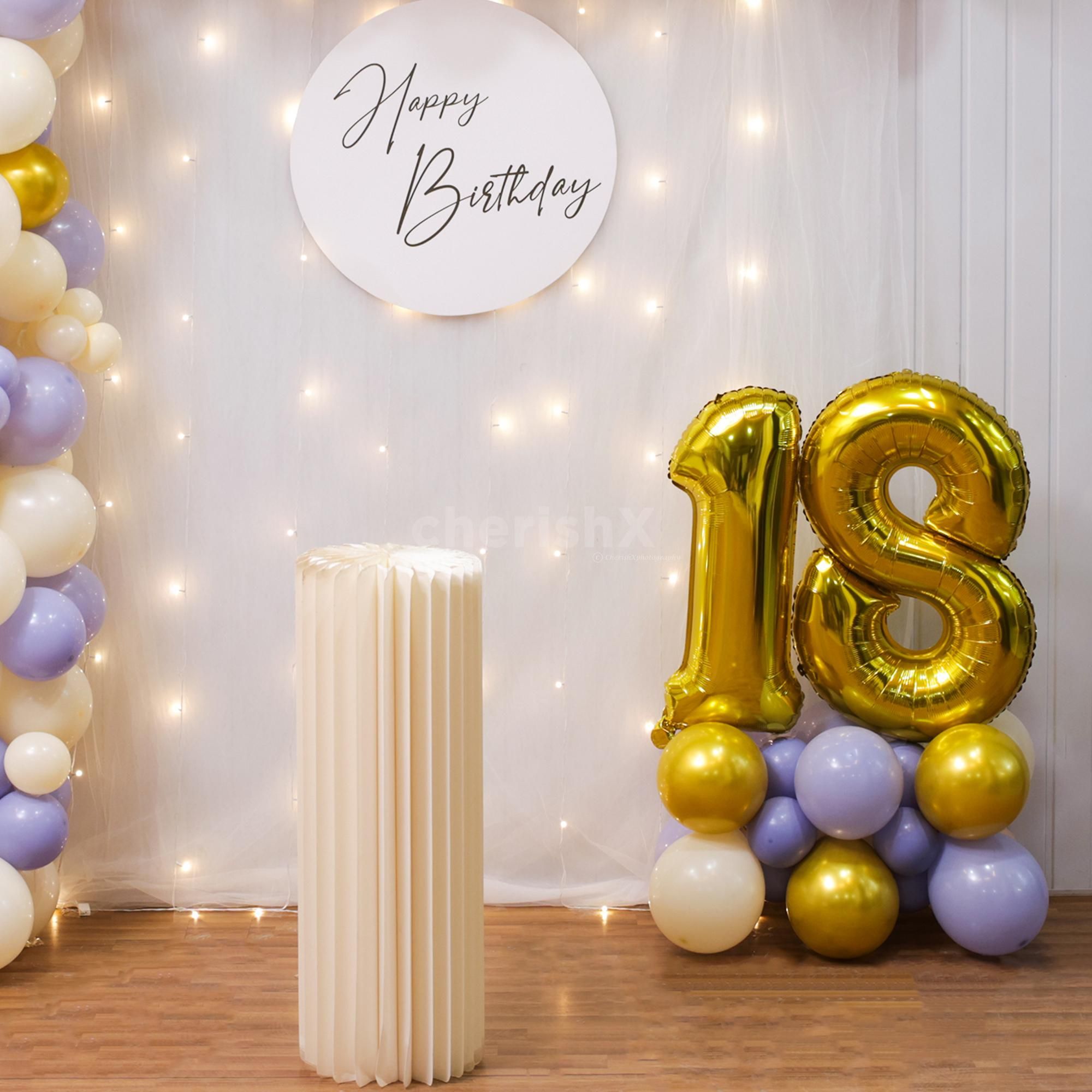 Unmatched birthday decor in unique colors like Skin Wisteria and Chrome Golden