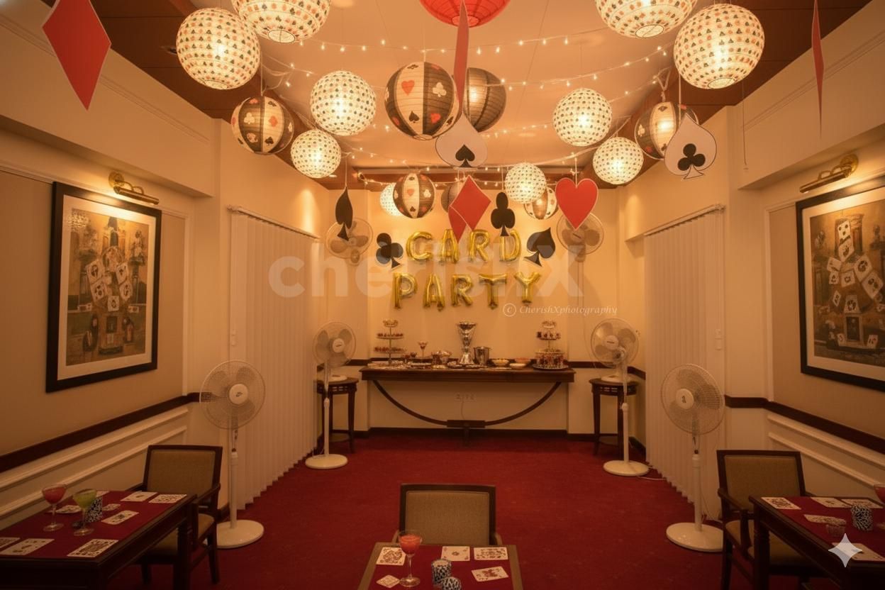 Poker lantern decoration for Diwali Card Party