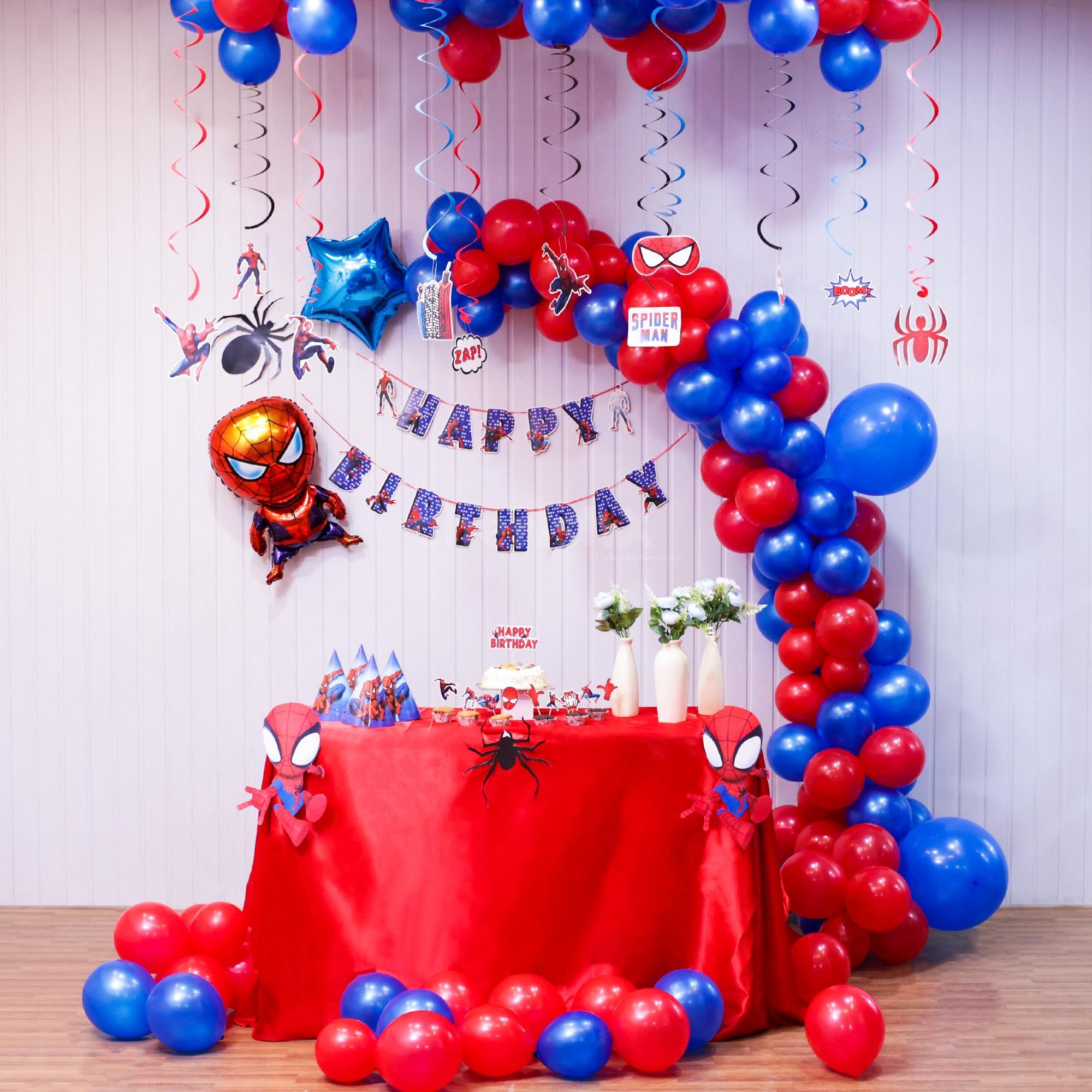 Hero hats on spider swings and birthday chaos light up the room