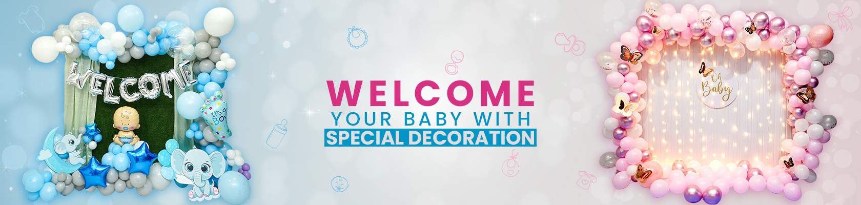 Baby Welcome Decorations for baby boy and baby girl