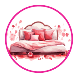 Romantic pillow talk candle light dinner setup with cozy cushions